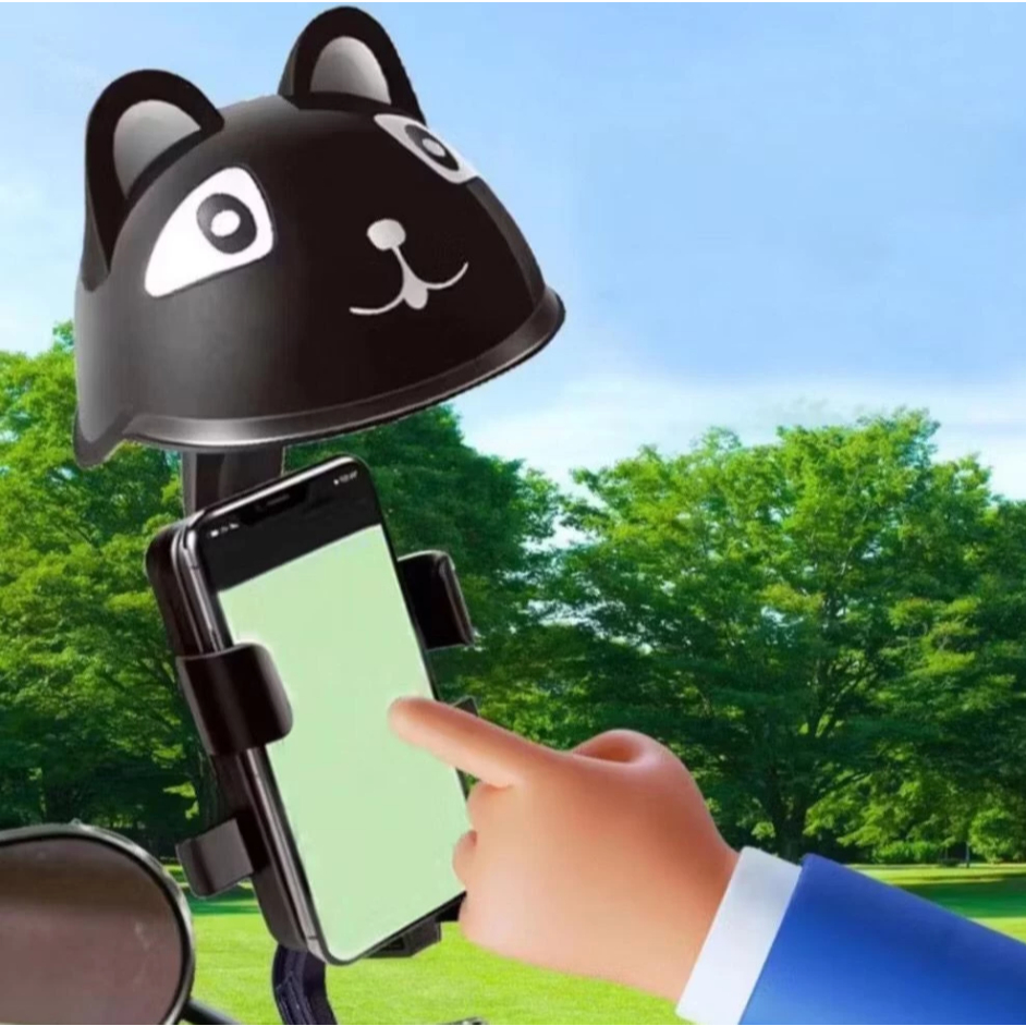 Suporte para Celular em Moto/Bicicleta | Anti-reflexo, Proteção Climática, Design Capacete - detalhe