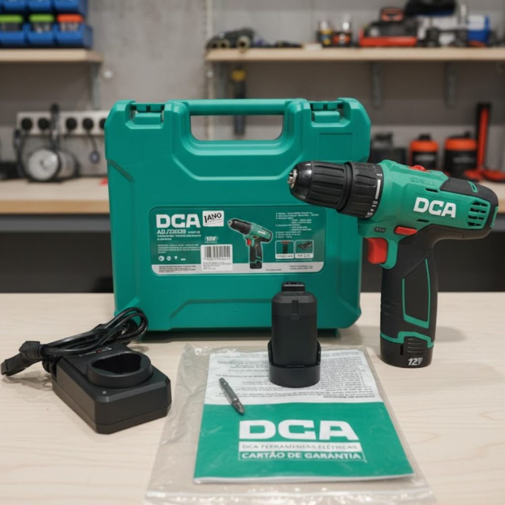Parafusadeira à Bateria DCA 3/8" 12V - Compacta, Potente e Ideal para Reparos e Montagens