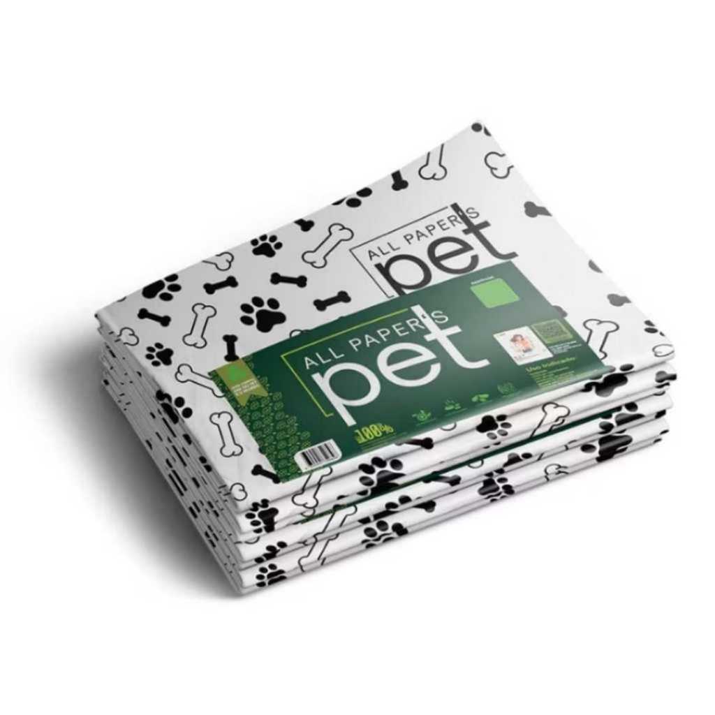 Jornal Papel Pet All Papers 50 Folhas 900g Tapete Pet Biodegradável FOLHAS GRANDES 64 ×58