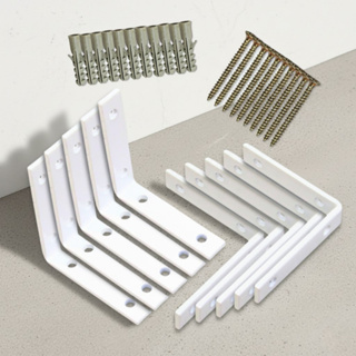 Kit 10 Unidades Mão Francesa  6x6 em Metal Resistente Ideal para Garagem e Oficina - Bestfer em Oferta na Shopee