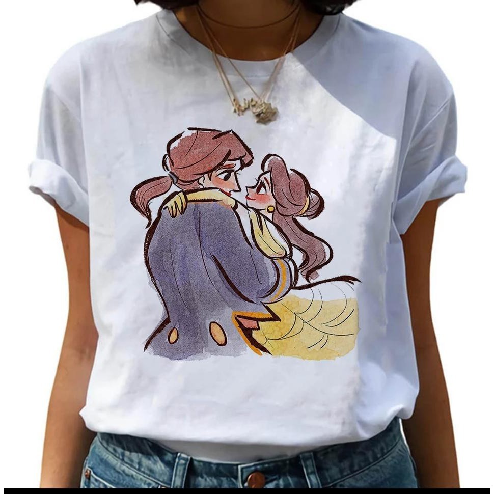Camiseta A Bela e a Fera Principe e Princesa