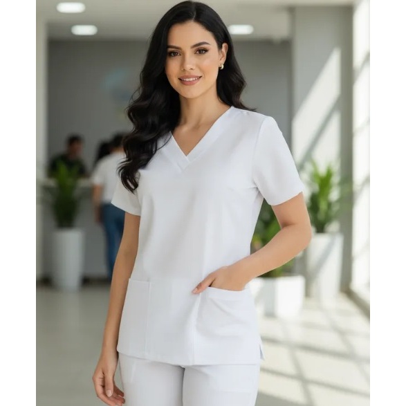 Conjunto Pijama Cirúrgico Hospitalar - Uniforme Profissional 10 em Oferta na Shopee