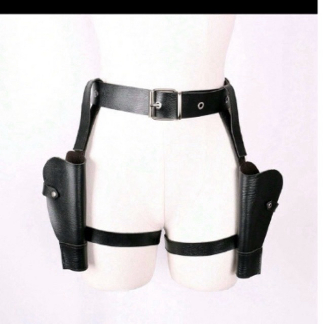 Cinto JILL croft harness coldre de perna acessório gótico cosplay hallowen em Oferta na Shopee