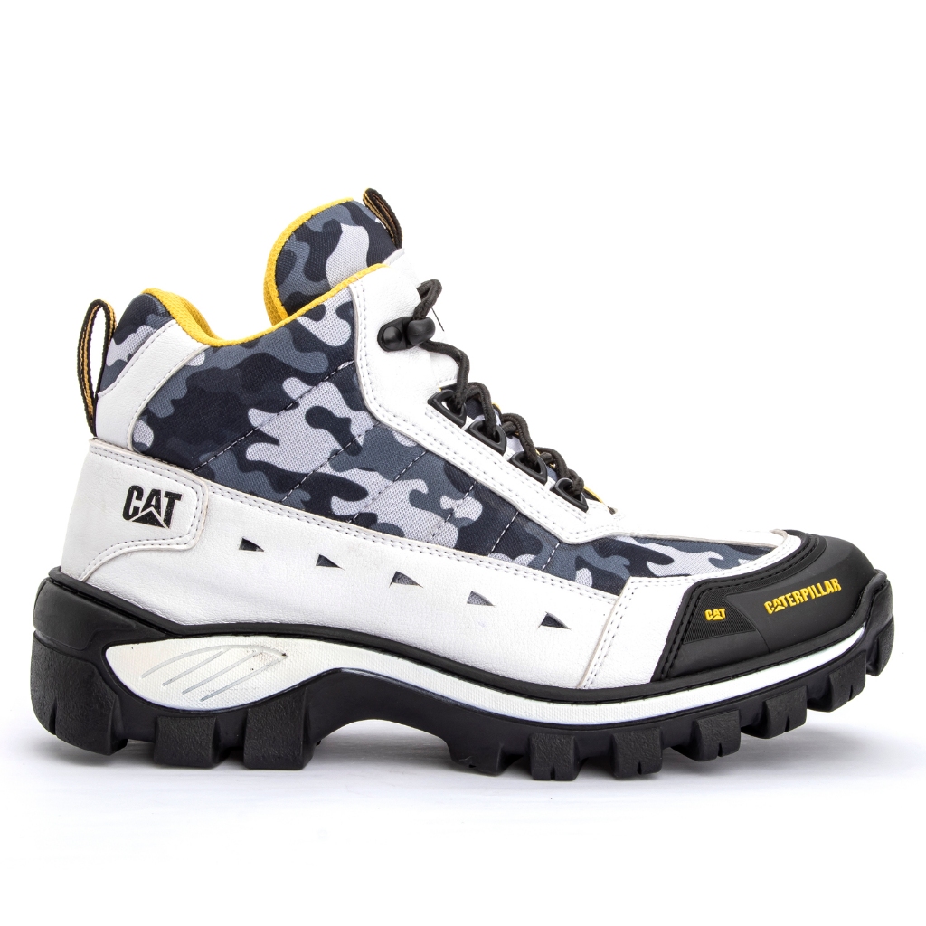 Kit BOTA NEW ARIZONA Adventure CATERPILLAR + PALMILHA EM GEL Cor Branca Camuflado!!!