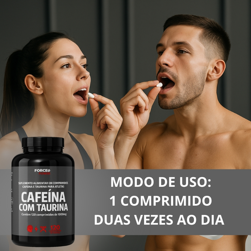 Cafeina com Taurina Termogênico Pré Treino ORIGINAL - POTE PARA 60 DIAS CONSUMO