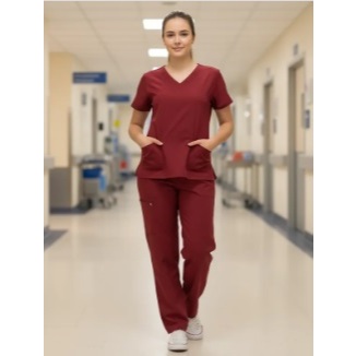 Conjunto Uniforme Profissional Hospital Pijama Scrub Cirúrgico Hospitalar feminino de Gabardine 10