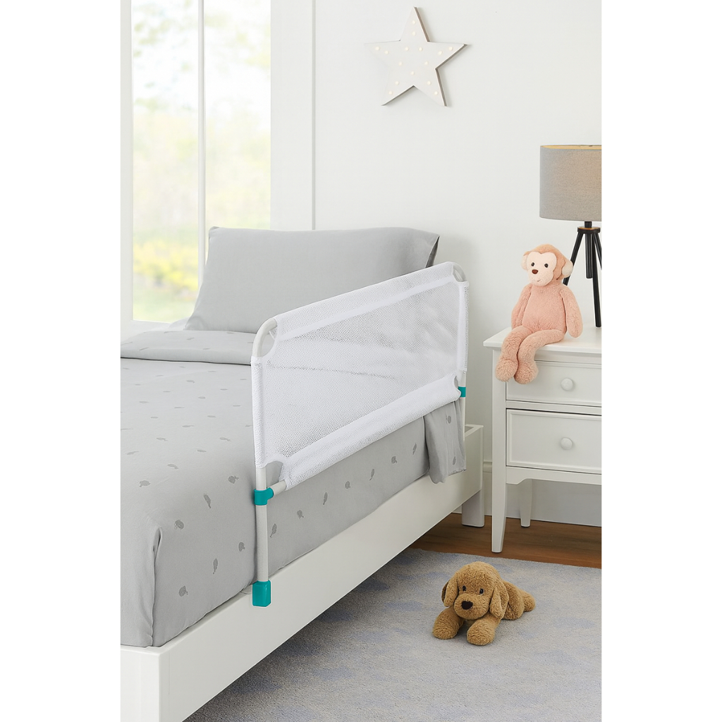 Grade de Cama Portátil Infantil com Tela de Segurança