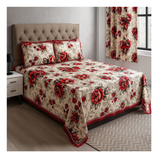 Jogo De Quarto de Linhão Casal Colcha Cortina Fronha Fronha c/ Franja 4pçs Quarto Decorado Box em Oferta na Shopee