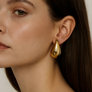 Brincos De Lágrima Vintage Banhados A Ouro 1 Par Estilo Punk Minimalista Suave Aros De Vírgula  7171 em Oferta na Shopee