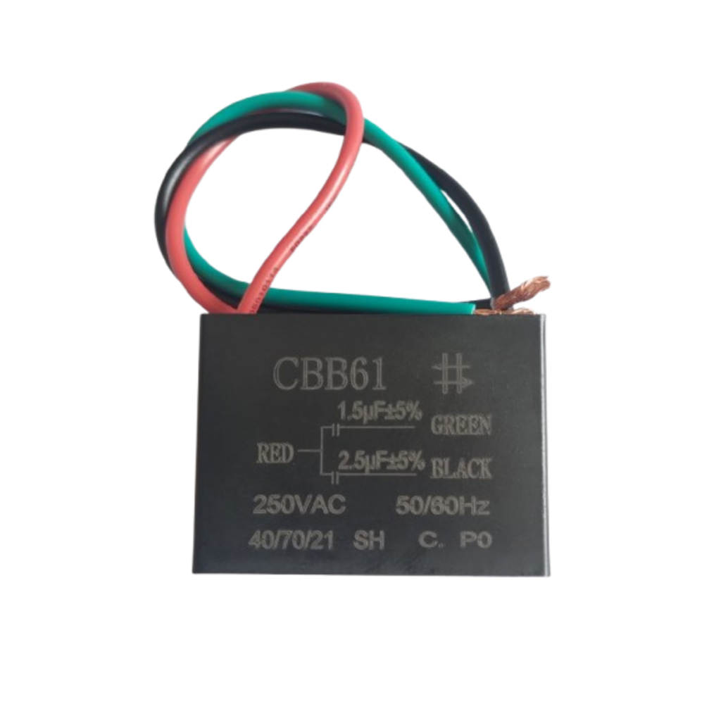 Capacitor De Ventilador De Teto 3 fios Cbb61 1.5+2.5uf 250v em Oferta na Shopee