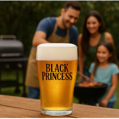 Copo de Vidro Black Princess Blond Weiss para Cerveja Copos com Estampa 568ml - Ruvolo