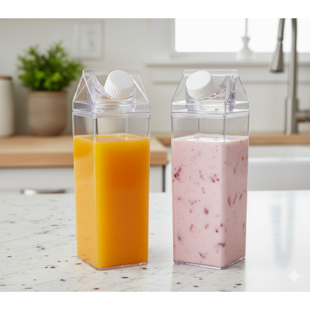 Garrafa Acrílica 1 Litro Multiuso com Tampa Vedação para Suco Leite Água Chá Refrigerante Geladeira em Oferta na Shopee