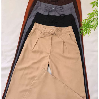 Calca pantalona feminino de marrant com cordao em Oferta na Shopee