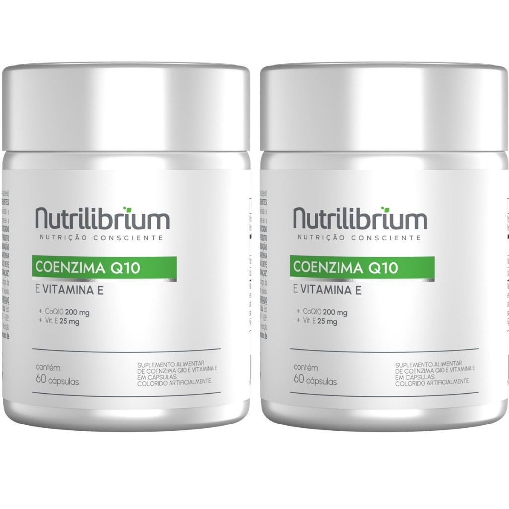 Kit 2x Coenzima Q10 Coq10 Com Vitamina E Total 120 Caps - 2 Meses Nutrilibrium em Oferta na Shopee