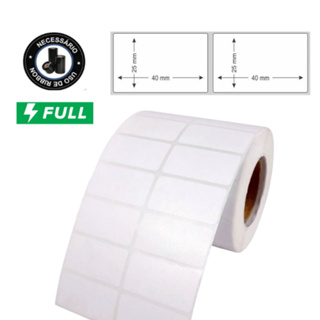 1 Rolo Etiquetas Adesivas COUCHE 40x25 2 Colunas em Oferta na Shopee