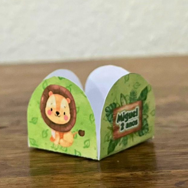 Forminha de doce brigadeiro personalizada Safari Verde /Lembrancinhas, Forma Brigadeiro, Festa Aniversário Infantil