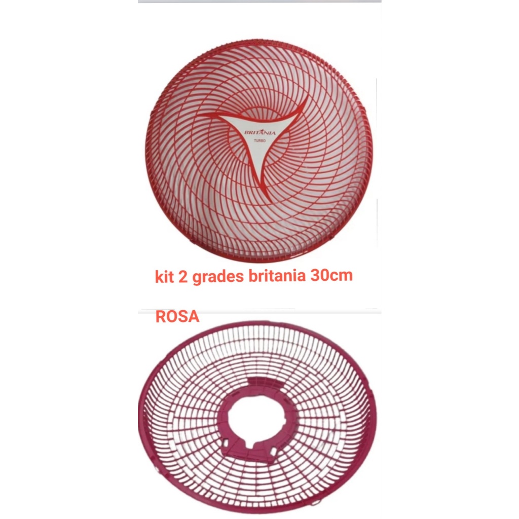 Kit grade dianteira e grade traseira  para ventilador Britânia 30cm