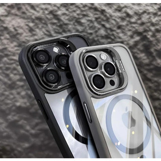 Capinha/Case Premium Magsafe Suporte Câmera Brinde Película Câmera iPhone 11 12 13 14 15 16 Pro Max