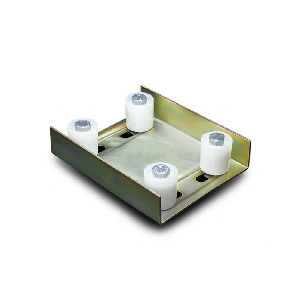 ROLDANA GUIA PORTÃO DE CORRER 37,5x45 NYLON COM CHAPA FIXA JOCEC 063601