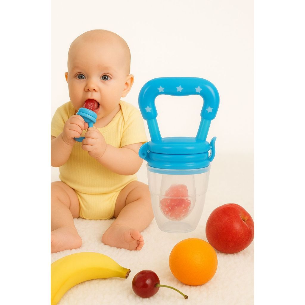 Chupeta Porta Fruta em Silicone Para Bebê 🍓 em Oferta na Shopee