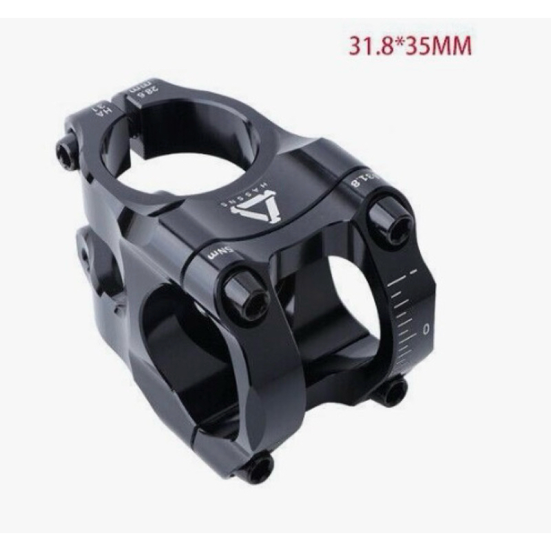 Mesa Curta Mesinha Para Guidão de Bicicleta Hassns 31.8 X 35mm Grau Bike toda preta All Black