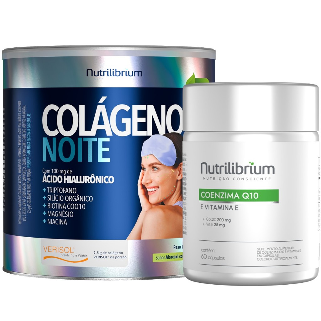 Colágeno Noite 200g Com Verisol + Coenzima Q10 Gold 60 Caps em Oferta na Shopee