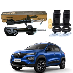 Par Amortecedor Dianteiro Kit Batente Coxim Kwid 2017 A 2025