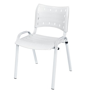 Cadeira Iso Fixa Escolar Empilhável Para Igreja Auditório Eventos Estrutura Em Aço Ferro Branco Reforçada em Oferta na Shopee