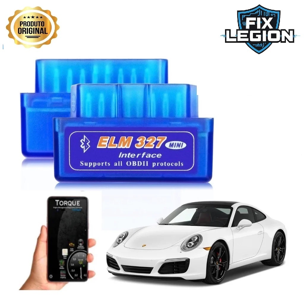 Scanner automotivo FixLegion Bluetooth Obd2  Le e apaga Cód erros Dcts Android 2025 Black Friday