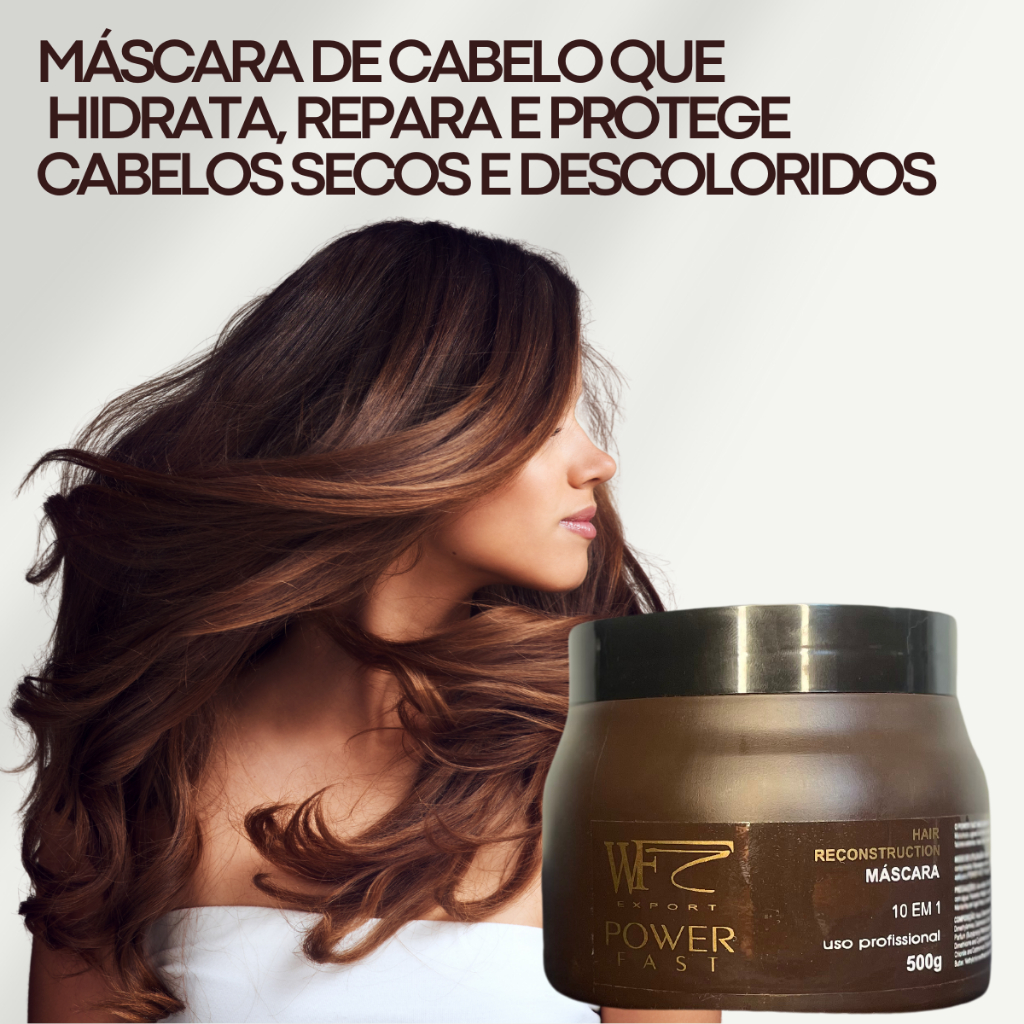 Creme Máscara SOS Capilar Nutrição para cabelo com Pré e Pós Química Progressiva Power Fast WF 500g