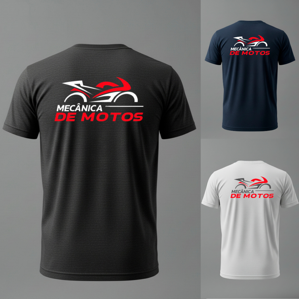 Camiseta Básica 100% Algodão Uniforme Empresa Mecânica Motos em Oferta na Shopee