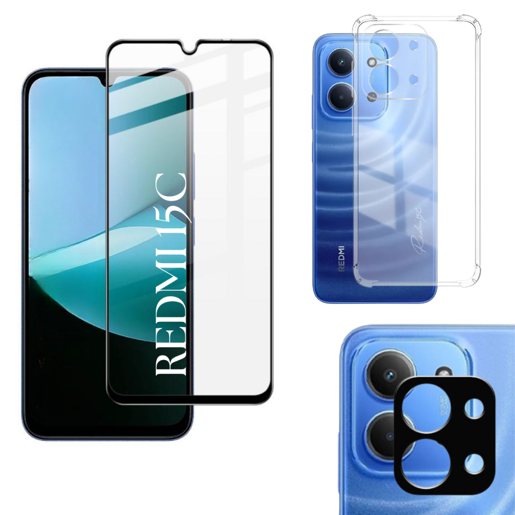 Película Cerâmica 9D PREMIUM Para Redmi 15C - Câmera 3D - Capa Anti Shock em Oferta na Shopee