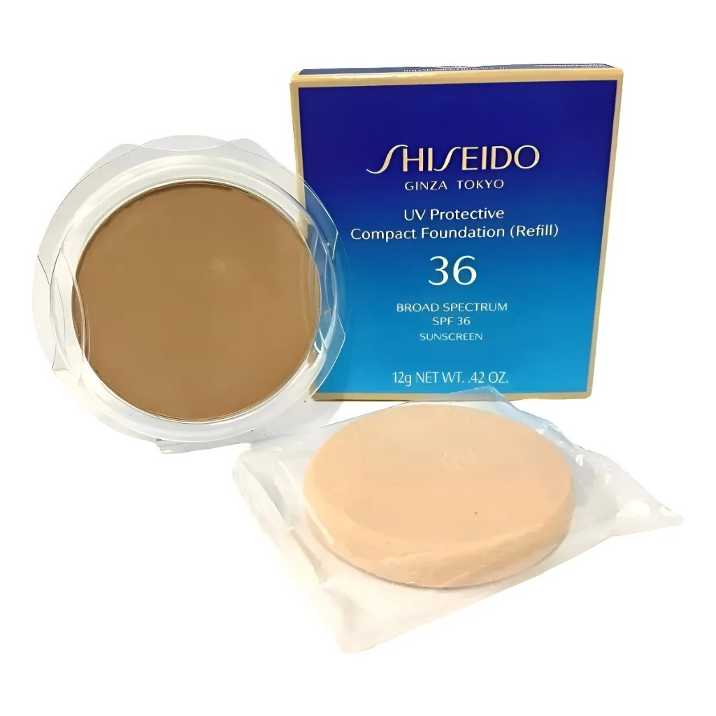 Refil Shiseido Sp50 Medium Ivory Pó Compacto Uv Protective