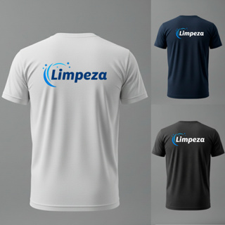Camiseta Básica 100% Algodão Uniforme Empresa Limpeza em Oferta na Shopee