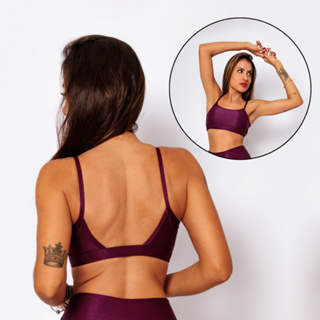 Top Fita Micro Canelado Poliamida Premium Academia Crossfit Yoga Abertura Bojo em Oferta na Shopee