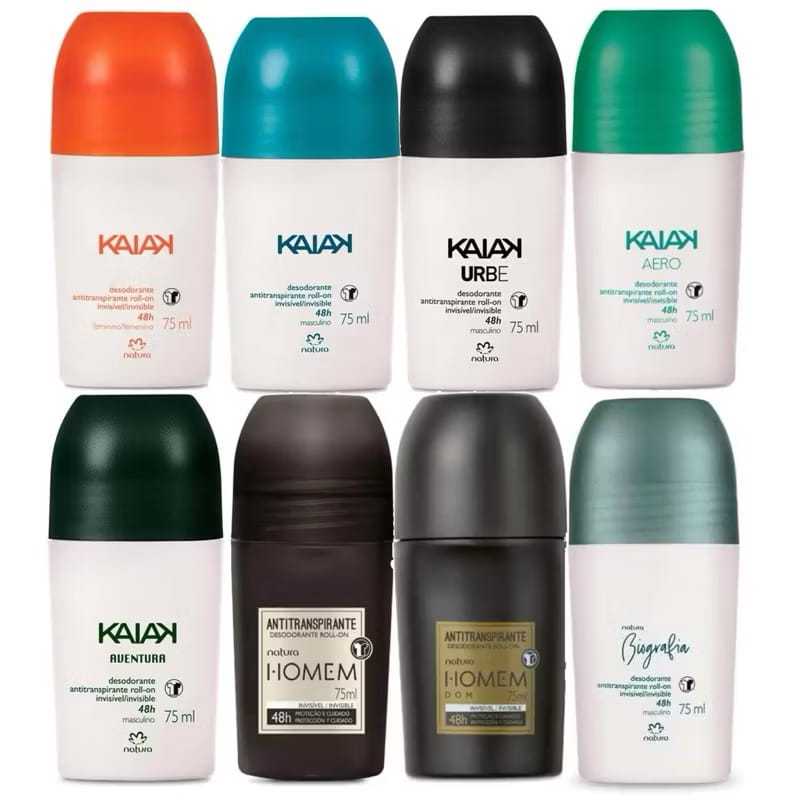 Desodorante Antitranspirante Roll-on Humor a Dois Masculino, Kaiak , Kaiak Uber, Kaiak Aero, Homem , Biografia. - Natura