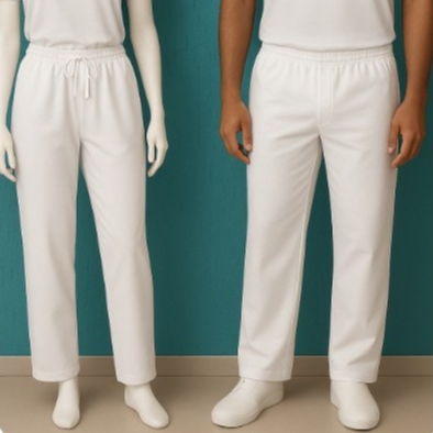 calça branca em brim unisex em Oferta na Shopee