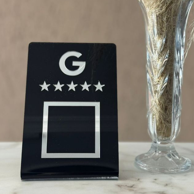 Placa Avaliação Google QR CODE - Display de Mesa ou Balcão 10x15cm