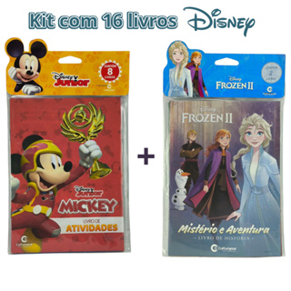 Kit De Livros - Meus Personagens Preferidos - 16  Und. Tamanho 13x18cm - 8 Disney Junior + 8 Frozen em Oferta na Shopee