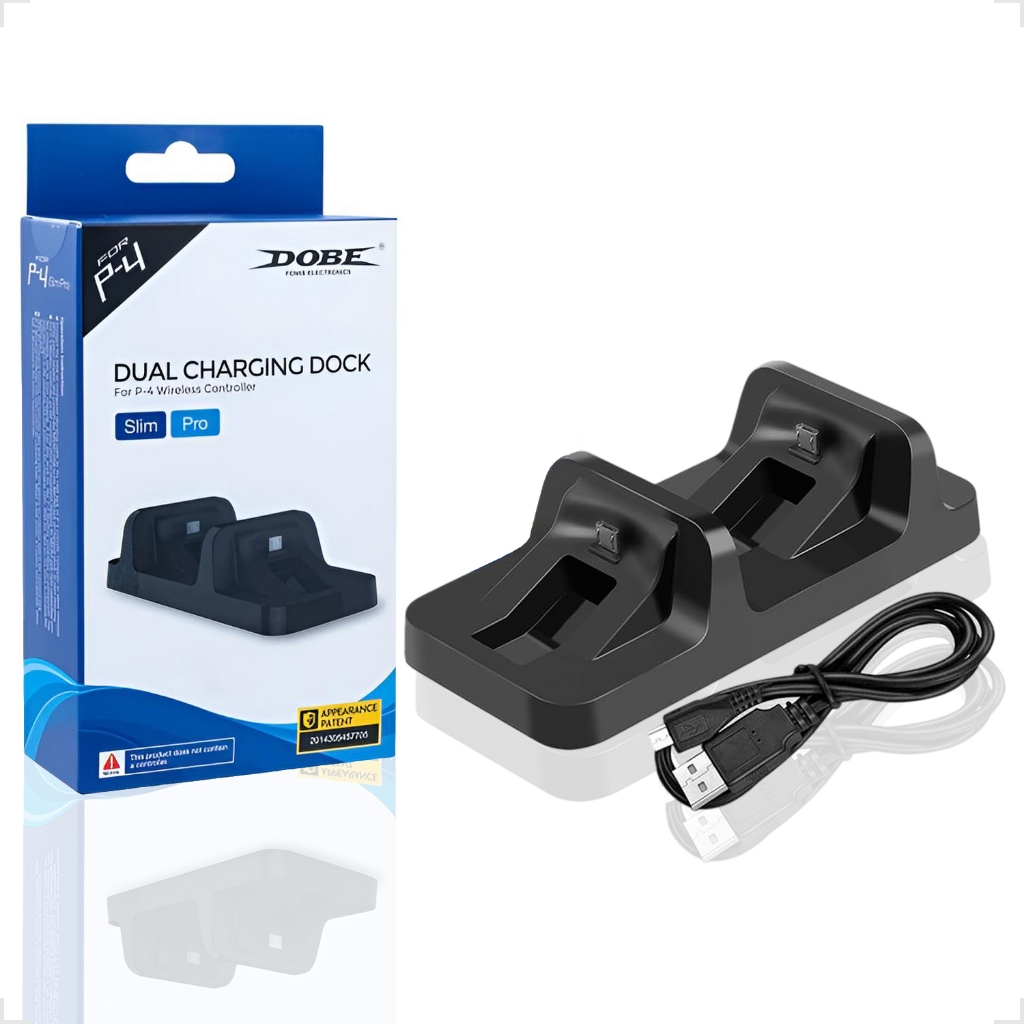 Base Dock de carregamento duplo USB de controle PS4/PS4 Pro/PS4 Slim DOBE TP4-002