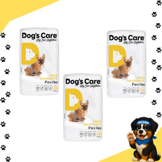 Fralda higiênica cães Pet descartável para cachorro Macho M kit 72 unidades Dogs care em Oferta na Shopee