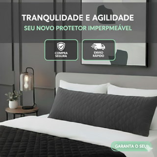 Capa Impermeável Travesseiro Corpo (Xuxão) 1,30x40 com Zíper – Proteção Anti Líquidos em Oferta na Shopee