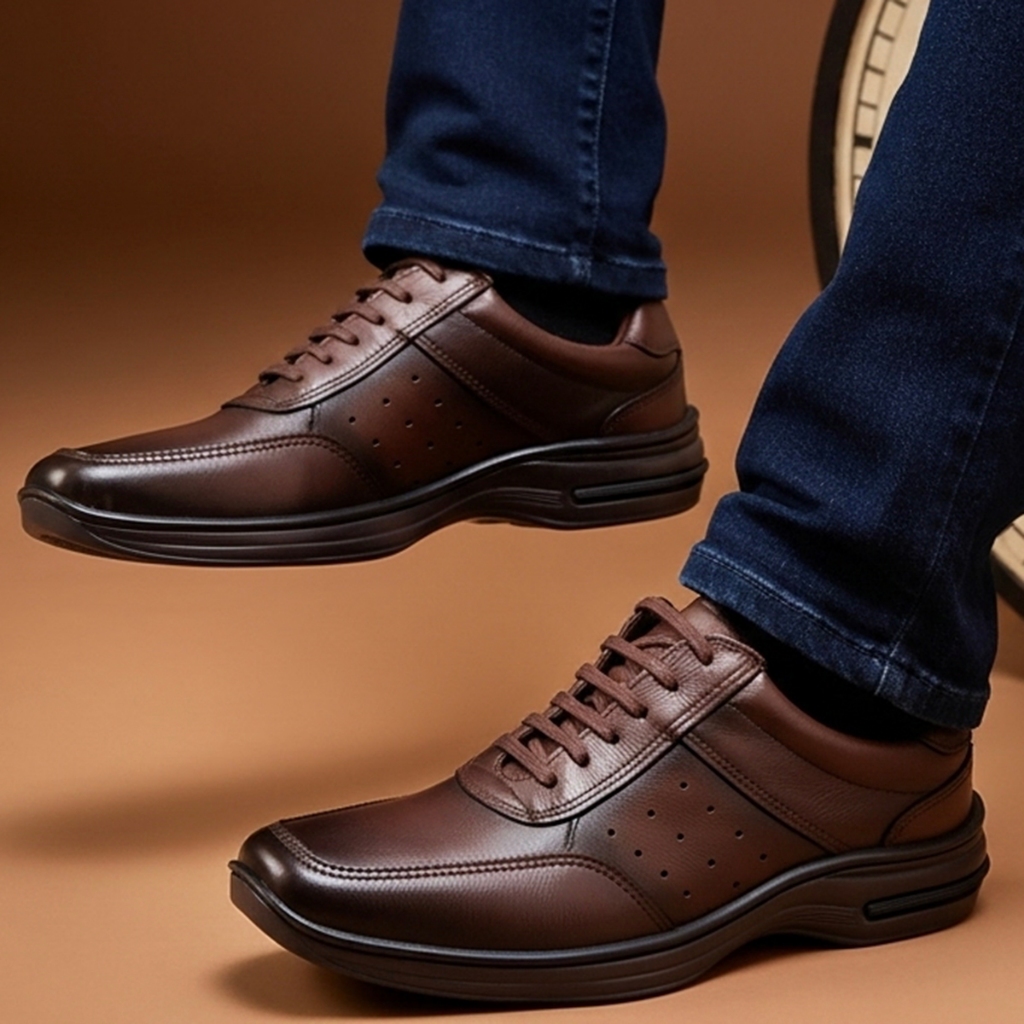 Sapato Social Masculino de Couro Legítimo Preto Sola Costurada Antiderrapante em Oferta na Shopee