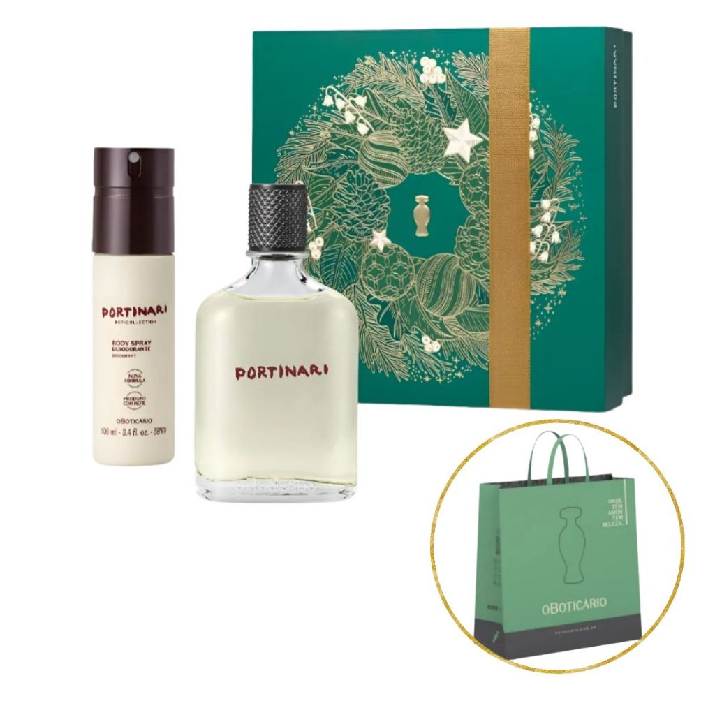 Kit Presente Portinari Tradicional Masculino Com Sacola  O Boticário