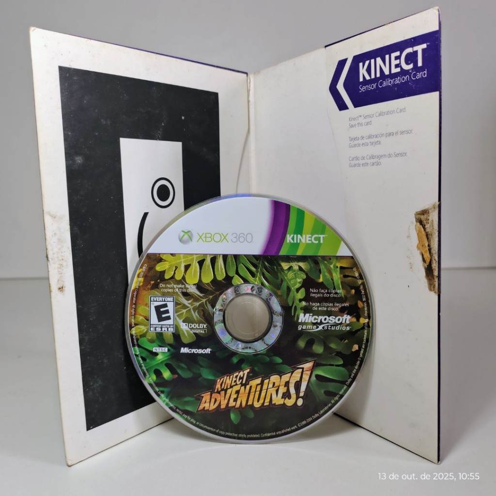 Jogo Kinect Adventures! Original Xbox 360 Mídia Física na Luva de Papelão