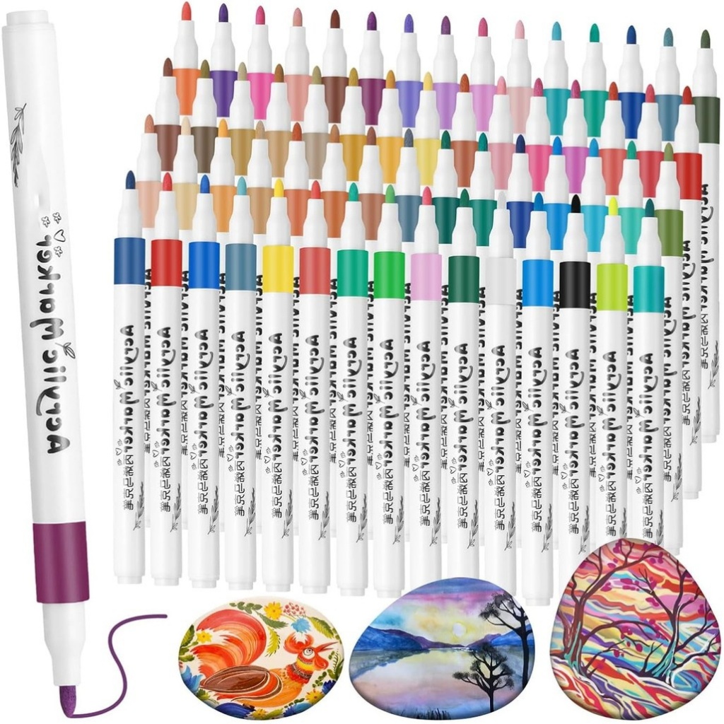 KIT CANETA MARCADOR ACRÍLICO! Coelho Morango com 24/36/48/60/80 Cores Super Vibrantes – Ideial pra Desenho e Artesanato