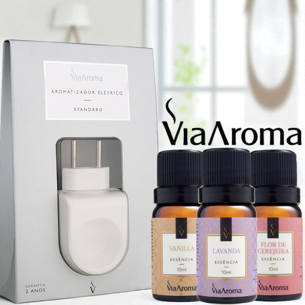 Imagem Difusor Aromatizador Elétrico Standard Via Aroma Com Essência Bivolt Difusor Aromaterapia