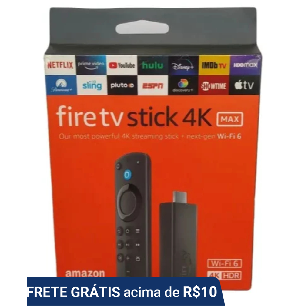 Amazon Fire TV Stick 4K Max – Streaming Ultra HD, 8GB, 2GB RAM com Controle de Voz Alexa