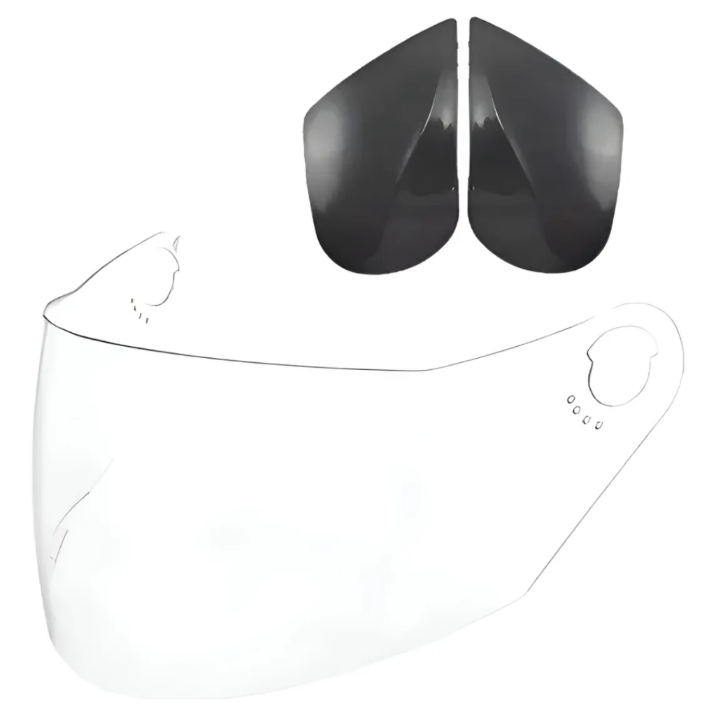 Viseira Transparente Capacete Liberty 4/5 Cristal + Capa Lateral Cristal