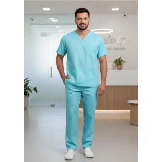 Scrub - Pijama Cirúrgico - Gabardine/ Oxford Unissex Calça E Blusa - Uniforme Profissional 10